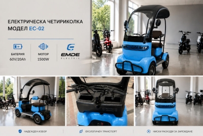 Електрическа четириколка EMDE-electric, Кола EC-02, 1500W, 60V/20Ah