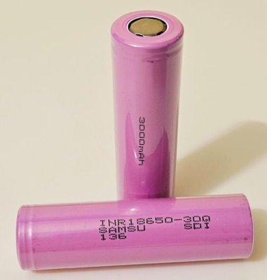 Батерия,  , Акумулаторна , 3,7VDC, 3000mAh, LI-ion INR18650