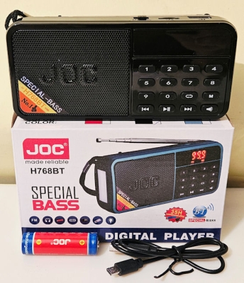 Радиоприемник,  , Портативно радио JOC H768BT - Bluetooth, FM радио, МP3 плеър, USB и SD card