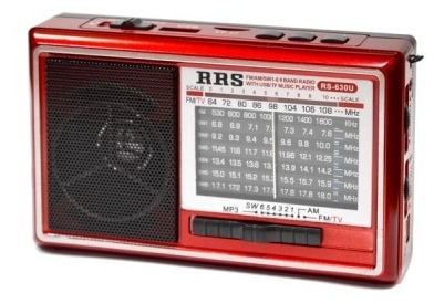Радиоприемник . RRS RS-630U (Радио, USB, microSD) аккумулятор,  мини аудио система 