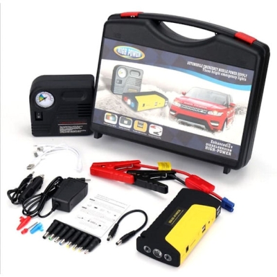 Зарядно,  , Комплект стартерно устройство High Power Jump starter за кола + компресор