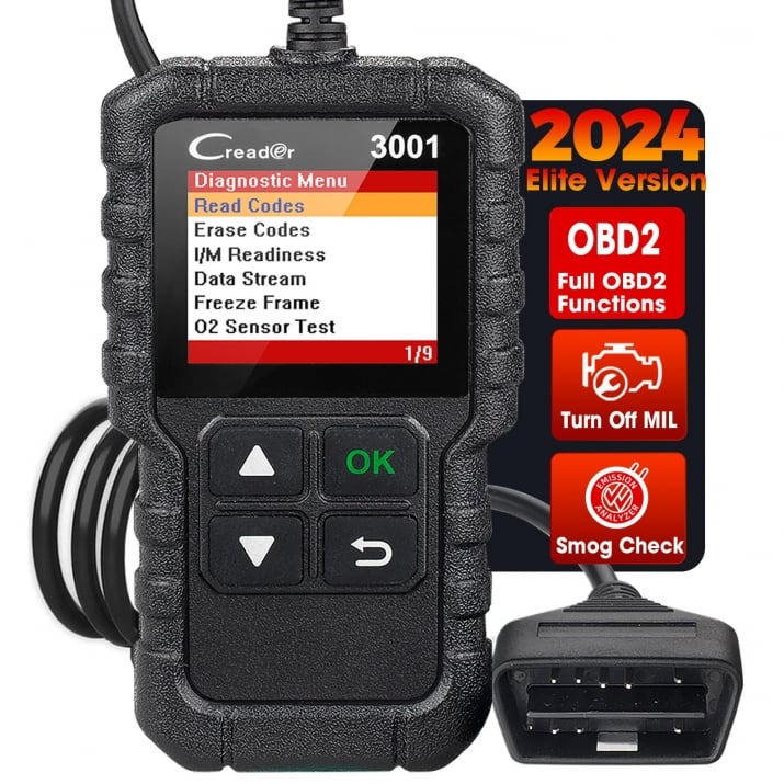 Измервателенуред.LAUNCHCreader3001OBD2скенер,режимначетененакодовезагрешканадвигателя6CANинструментзадиагностичносканиранезавсичкиавтомобилисOBDIIпротоколот1996г.,доживотнабезплатнаактуализация