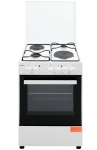 Готварска печка,  Crown, CR-6060WH (ток/газ), 2 газ 2ток , Бял