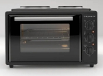 Мини готварска печка,  Crown, CMO-355BF , 2 ток , Черен