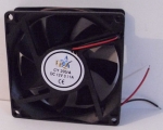Вентилатор,  , 12V 80X80X25мм. с букса и 3кабела